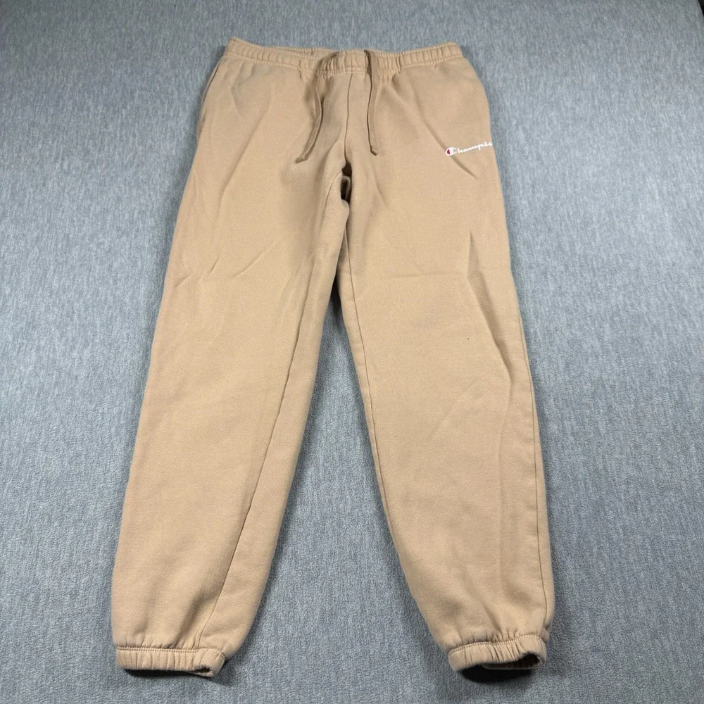 Champion Sweatpants‎ Unisex Small Beige Jogger Fleece Athletic Loungewear Casual